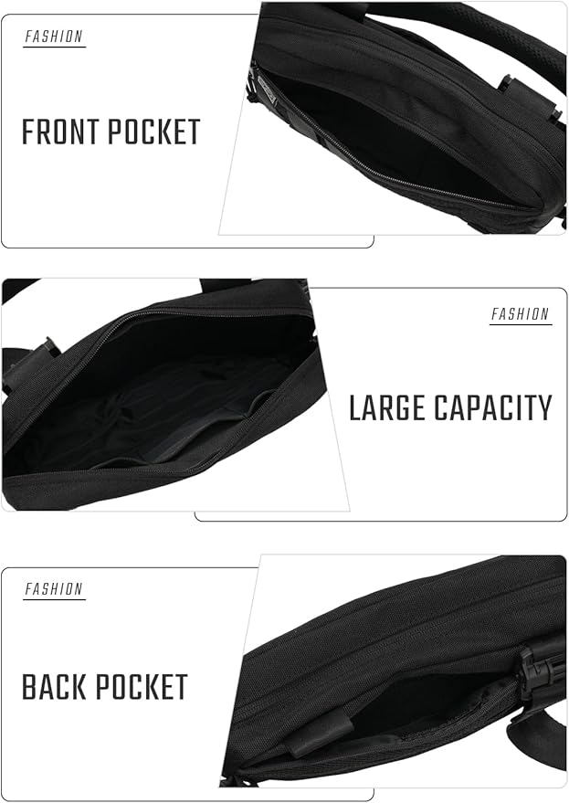 TACTICAL_GEEK Cache L3C EDC Sling Bag Chest Lightweight Shoulder Daypack Travel Hiking Concealed Carry Crossbody Bag Tactical Backpack Hiking Ambidextrous Strap (1000D-Black)