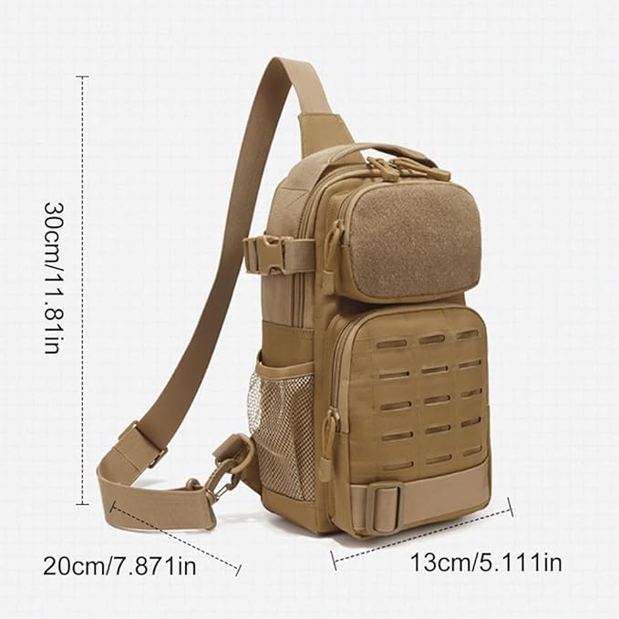 Tactical Sling Bag Adjustable Crossbody Bag Military Chest Bag for Outdoor Cycling Running Fishing Camping Climbing
