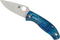 Spyderco Tenacious Disarray Folding Pocket Knife with 3.3 D2 Steel Blade and Titanium Handle - EDC Knife for Men and Women Perfect for Hunting Tactical Camping Survival - PlainEdge - C122TIBLD2P