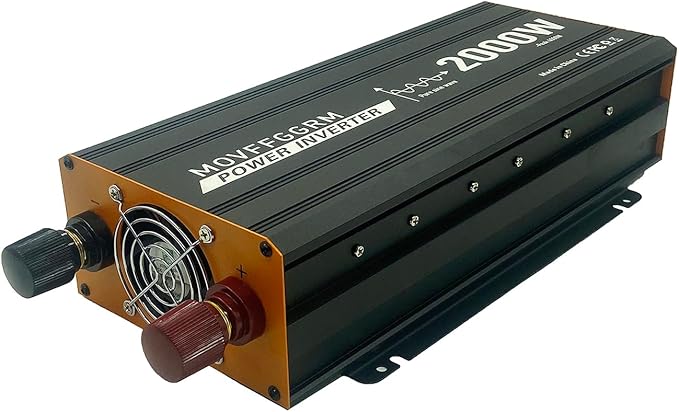 2000W Pure Sine Wave Power Inverter peak-4000 WattDC 12V to 110Vwith 3xACUSB PortLCD Digital Display