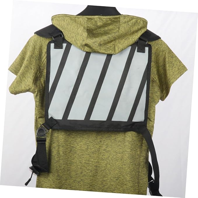 SHERCHPRY Outdoor Sports Unisex Chest Bag Multi-function Rig Pack for Running Hiking and Biking Straps Reflective Safety Design Mobile Phone Storage White