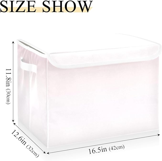 Gradients Storage Box with Lid Foldable Room Storage Bins with Lids for Storage for Office Supplies Home Decor