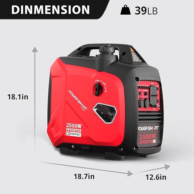 PowerSmart 2500-Watt Portable Inverter Generator Quiet for Camping