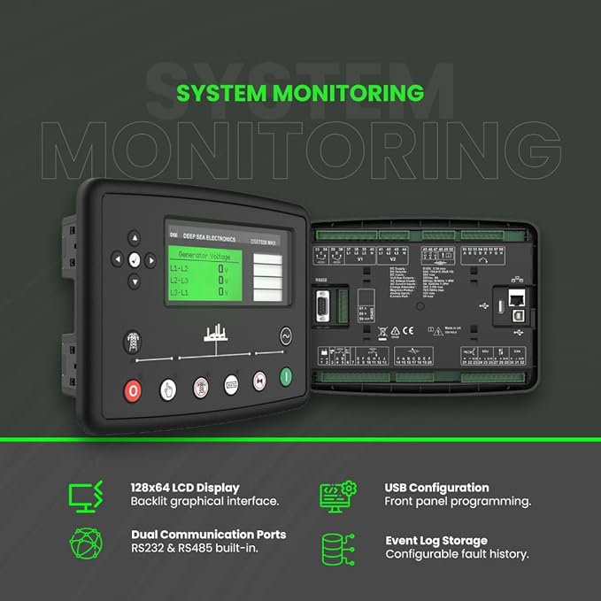 DSE7320 MKII Original - Made in UK | Auto Mains (Utility) Failure Control Module | Fastest Processing Power | Diesel or Gas Applications | DSE7320-03