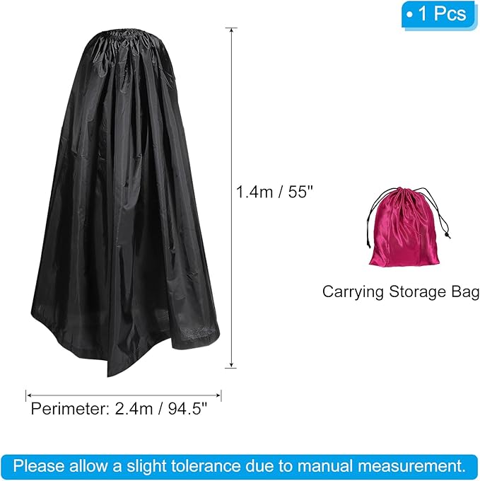 PATIKIL Portable Dressing Room 1.4M Length Instant Dressing Cover Up Changing Tent Privacy Shelter for Beach Boating Camping Competition Black