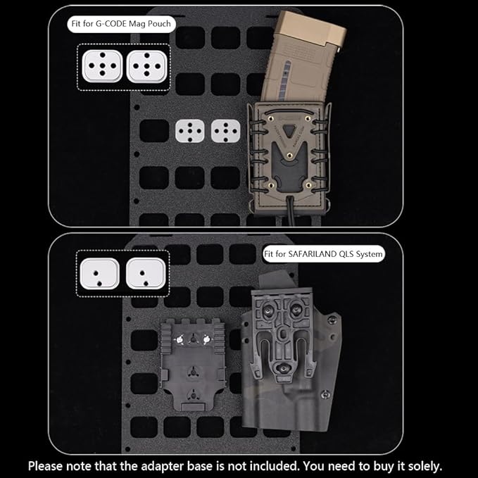 8x12.5inch Tactical MOLLE Organizer Platform for IFAK Pouch Gun Holster Rigid Molle Panel Portable Insert Backpack Hunting Attachment