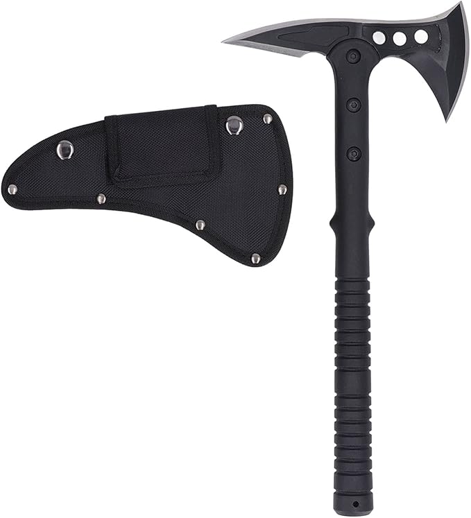 Ejoyous Hatchet Lightweight Outdoor Survival Camping Axe Bushcraft Multitool Hatchet with Anti Slip Grip Handle for Hiking Landscaping