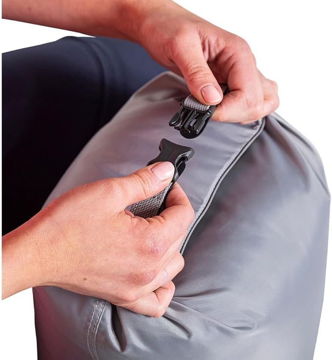 Tatonka Packing Bag Dry Sack 18 L - Waterproof Pack Bag with Roll Closure and Clasp - Made of Recycled Polyester - 18 Litre Volume (grey)