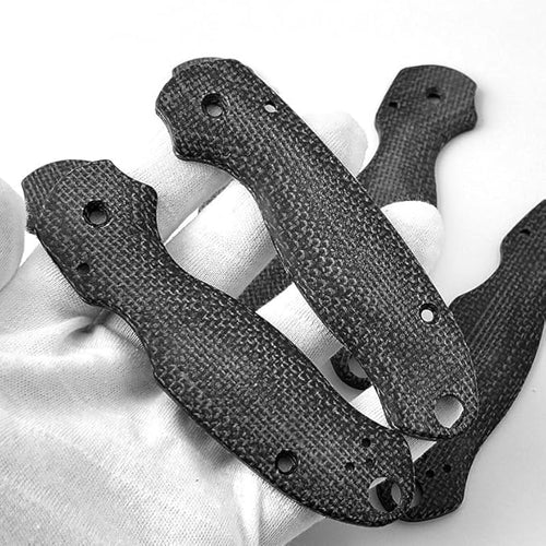 1 Pair Micarta Scales Fits for C223 Para3 CNC Handle Patch Black DIY Replacement