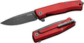 Lion Steel Myto Frame Lock MT01A RB Knife Black M390 Stainless and Red Aluminum Pocket Knives