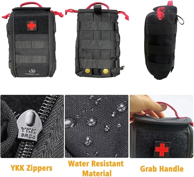 Roaring Fire Dispatch First Aid Kit Pouch Tactical Molle Utility Pouch for Outdoor Activities and Emergency Uses EDC Pouches Outdoor Survival Kit