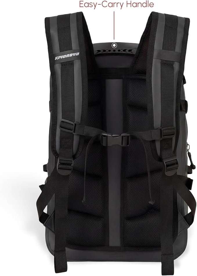IPX7 Waterproof Backpack for Kayaking Paddle Boarding Boating Premium 30L Dry Bag with Resin Zipper Airtight Rugged Gear Protection Large Capacity for Men Water Sports Surfing Black