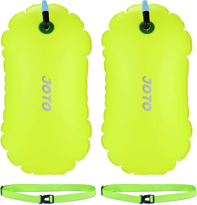 2 Pack JOTO Swim Buoy Float Bundle with Universal Waterproof Cell Phone Dry Bag