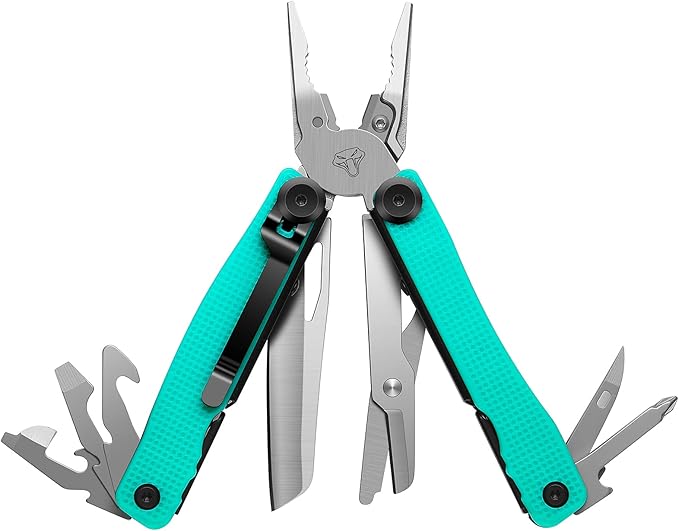 SIUPRO Multitool Pocket Knife for Men Women Tactical Multi-Tool Pliers Scissors with Clip Nylon Sheath All Safety Locking Multipurpose Camping Survival Gear Gifts Ideas