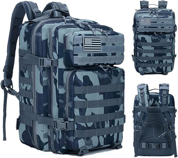 Military Tactical Backpack 45L Army 3 Days Assault Pack Bag Large Nylon 900D Mens Molle Rucksack