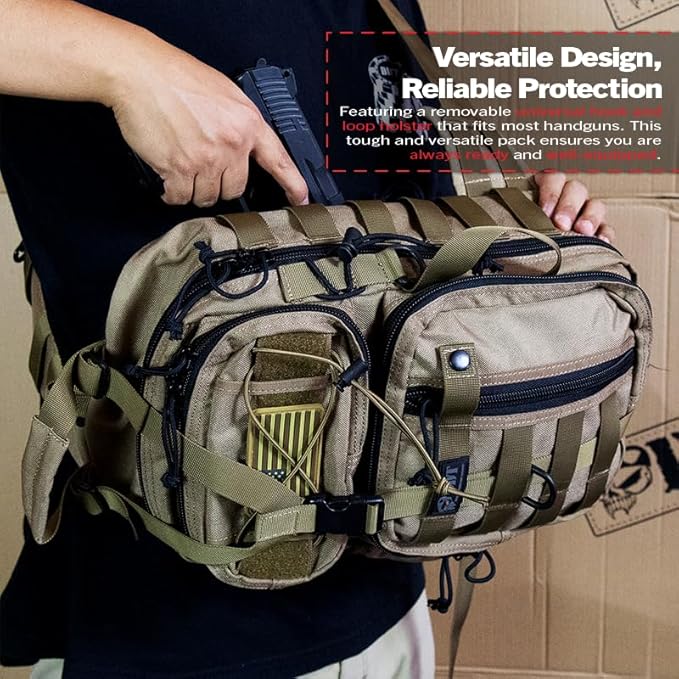 DDT Death Dealer Tactical Assassin Sling Bag Color Tan