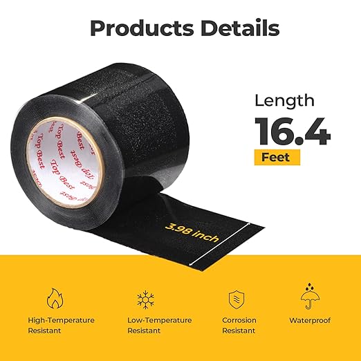 BougeRV Flexible Solar Panel Waterproof Butyl Rubber Tape for Yuma CIGS Thin-Film Arch Flexible Solar Panel 3.98''Width x 16.4 Feet Length