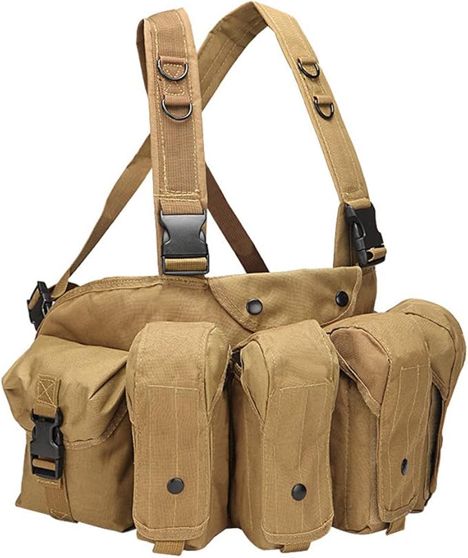 Outdoor Sports Airsoft Gear Combat Assault Molle Vest Accessory Pouch Bag Carrier Tactical Camouflage Chest Rig