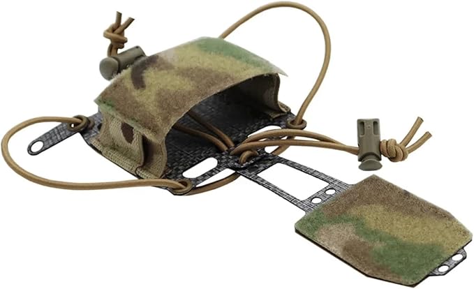 Tactical Helmet Battery Pouch Elastic Adjustment Battery Storage Holder Pack Counterweight Bag for Airsoft Helmet