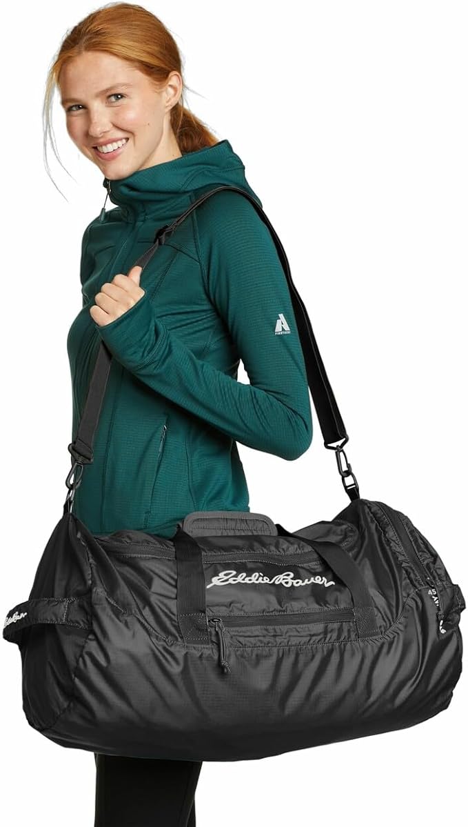 Eddie Bauer Stowaway Packable Duffel Bag | Travel | Foldable | Lightweight | Durable | Ripstop Polyester