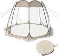 Pop Up Bubble Tent Sports Tent Pop Up Bubble Tents Weather Proof Garden Tents Large Outdoor Camping Shelter with Vent Window 8 Person Screen House for Parties Backyards Hiking Activities Khaki