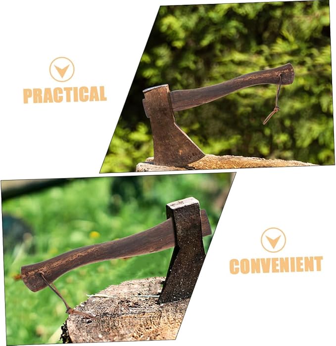 2pcs Axe Handle Replacement Wooden Grip for Axe Ergonomic Wood Handle for Easy Installation for Camping and Firewood Cutting