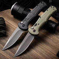 Outdoor Self Defense Pocket Knife 9070 Pocket Folding Knife D2 Steel Blade Non-Slip Fiberglass Handle EDC Multi-Functional Sharp Tactical Knife for Outdoor Tactical Survival and EDC