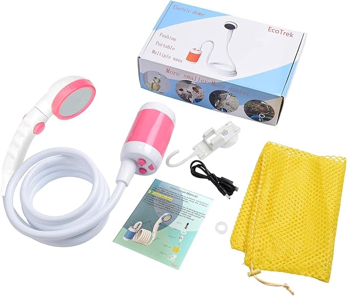 Portable Outdoor Shower Pump Rechargeable Battery Portable Shower for Camping Camp Suitable Electric showerhead for Hiking Campsites