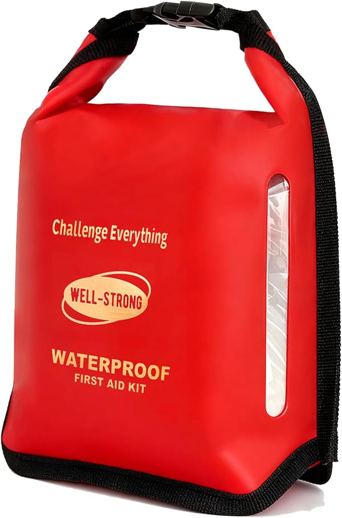 Waterproof First Aid Kit with Sealing Strip 226PCS Marine Boat Safety Kit Medical Emergency Kit with Roll Top Closure &amp Buckle for Kayaking Fishing Boating Outdoor