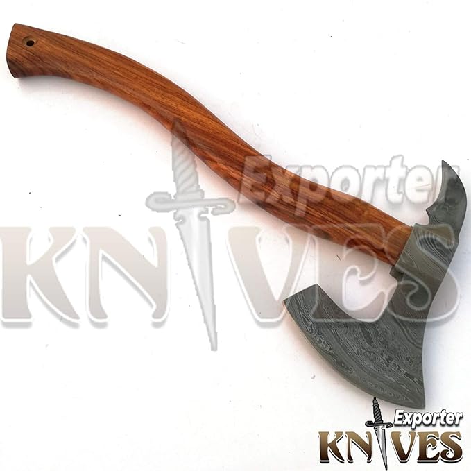 Damascus Steel Axe/Rose Wood Handle 667