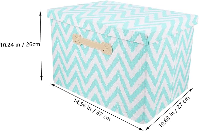 Unomor Convenient Foldable Fabric Storage Box for Clothes Towels and Shoes Multi-functional Organizer Container with Lids for Home Use Pattern