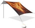 Fire Phoenix Beach Tent Sun Shelter Set UPF50+ UV Protection 10.5 x 9.19 FT Camping Shade Canopy with Sandbags Sand Anchors Carrying Bag and Others