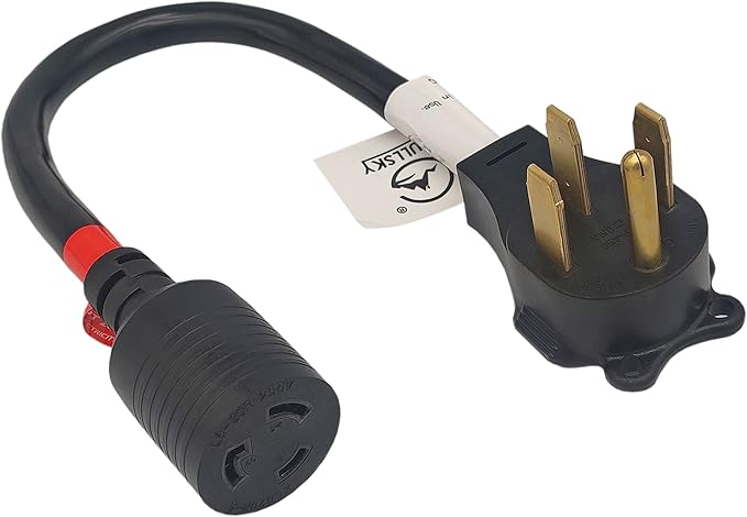 FC-145L62 Generator &amp RV Adapter Cord NEMA 14-50P to NEMA L6-20R Male 14-50P Generator or RV Plug to Female L6-20R Lock 3 Prong Receptacle Adapter Output Maximum 20Amp 250Volt