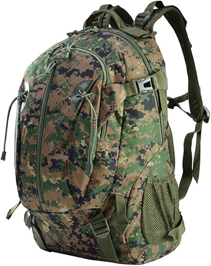 LINGYUE Tactical Backpack Outdoor Waterpoof Resistant Oxford Daypack With 16 Laptop Compartment For Hiking Camping Travel(F)