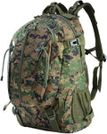 LINGYUE Tactical Backpack Outdoor Waterpoof Resistant Oxford Daypack With 16 Laptop Compartment For Hiking Camping Travel(F)
