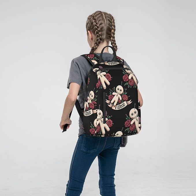 Travel Laptop Backpack Halloween goth gothic voodoo doll College Backpack Business Work Bag for Men Women