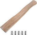 DOITOOL 1 Set Wooden Axe Handle Replacement for Hatchet Woodworking Tool with Metal Wedges for Easy Install Use