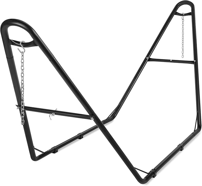 Best Choice Products Adjustable Portable Hammock Stand Outdoor Patio Weather-Resistant Steel for 9-14ft Hammocks w/Hanging Hooks Powder-Coated Finish Carrying Bag 450lb Weight Capacity