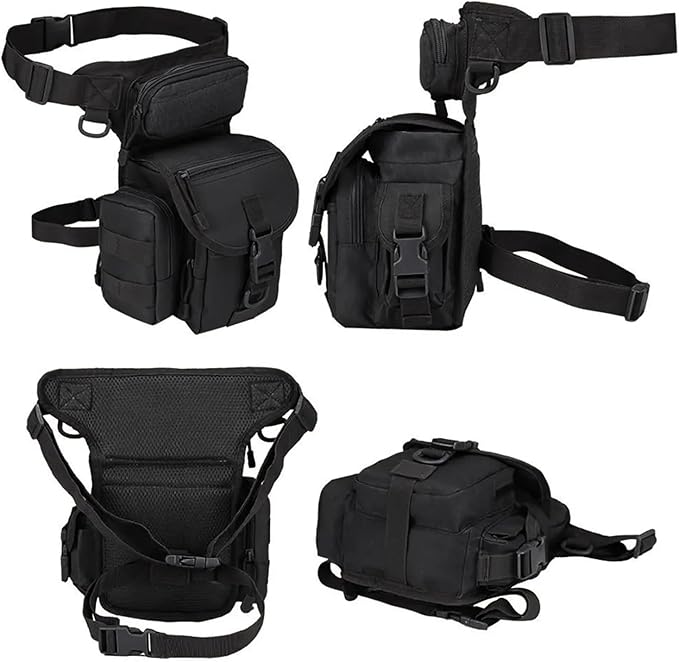 Genérico Tactical Drop Leg Pouch Bag Thigh Pack WaistCompatible For Motorcycle Racing Bike QualCycling Hiking(CP)