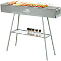 WILLBBQ Charcoal Grills Commercial Quality Portable Hibachi BBQ Lamb Skewer Detachable‌ Camping Barbecue Grill for Backyard Outdoor Cooking Use(39.4x7.1x5.1 inch)