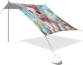 Easter Eggs Spring Bunny Beach Tent Sun Shelter Set UPF50+ UV Protection 10.5 x 9.19 FT Camping Shade Canopy with Sandbags Sand Anchors Carrying Bag and Others