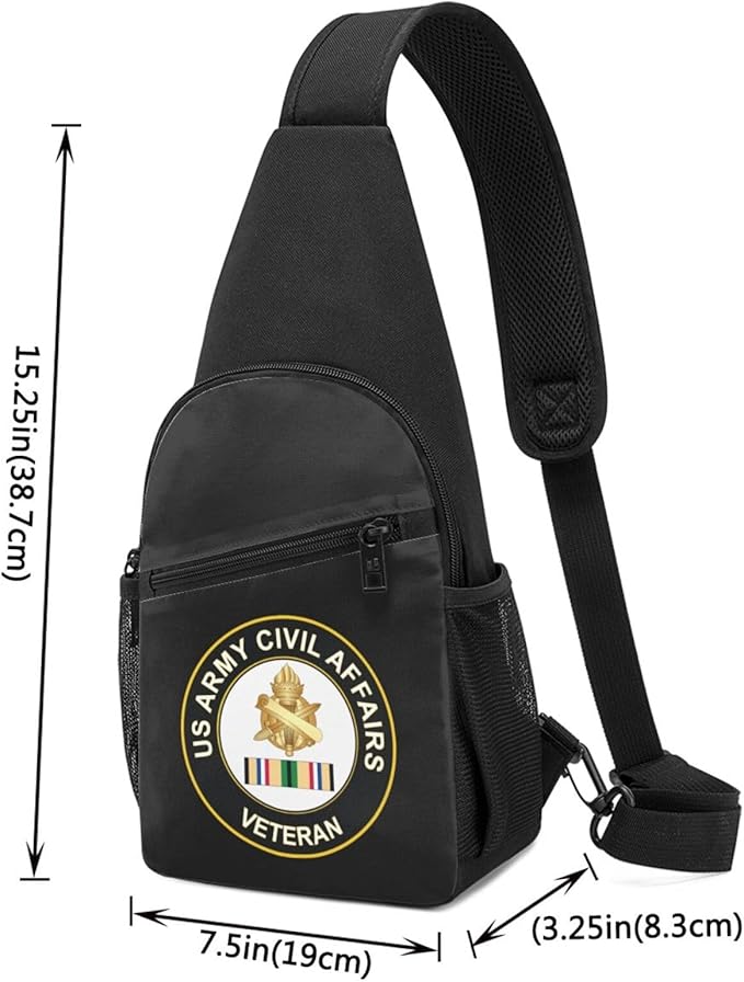 US Army Civil Affairs Gulf War Veteran Chest Pack Leisure Shoulder Crossbody Chest Bag