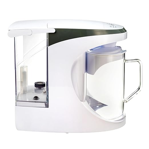 AquaTru Carafe Smart Countertop Water Purifier | App-Connected 4-Stage Reverse Osmosis System with Glass Carafe Removes Forever Chemicals Lead &amp Fluoride | Track Filter Life | No Plumbing
