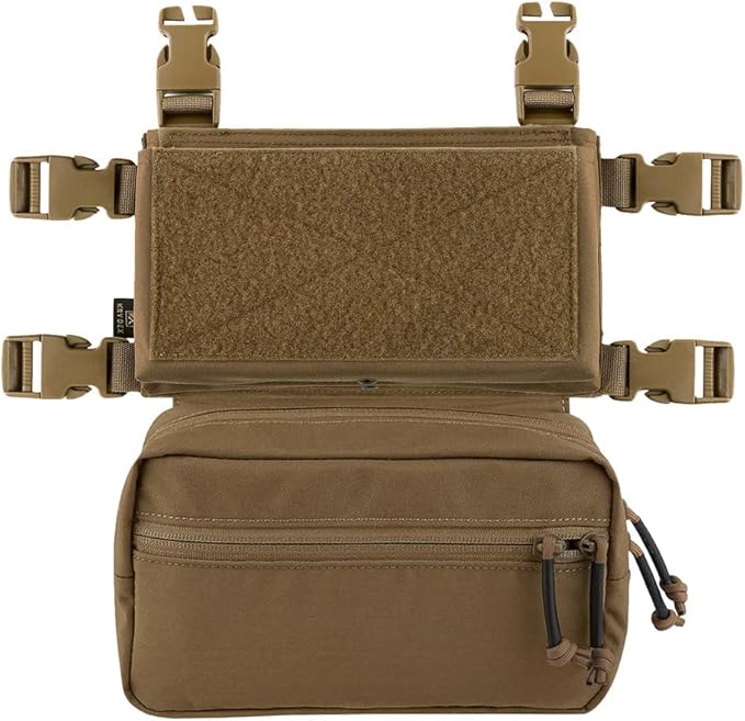 KRYDEX Tactical Drop Pouch Sub Abdominal Carrying Kit Bag and Tactical Placard Coyote Brown