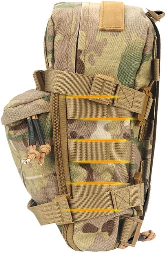 Jungle Leopard Tactical Mini Hydration Bag MOLLE Water Backpack Pack Bladder Pouch Vest Pocket for Airsoft(BCP)