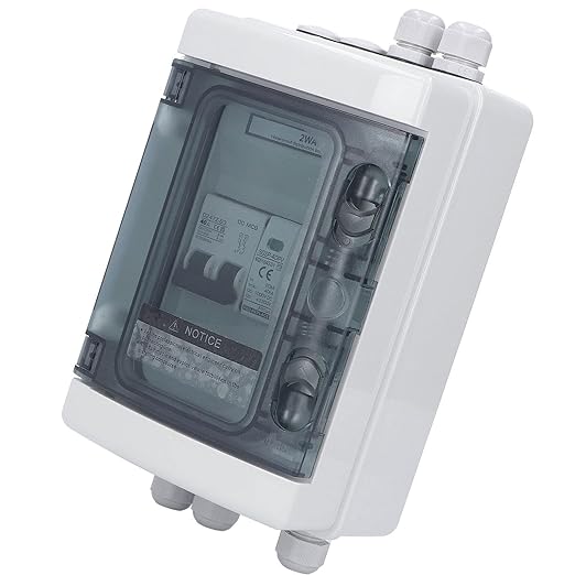 2 String PV Combiner Box IP65 Solar Disconnect Switch with 40A Circuit Breaker 1000V for Solar Panels