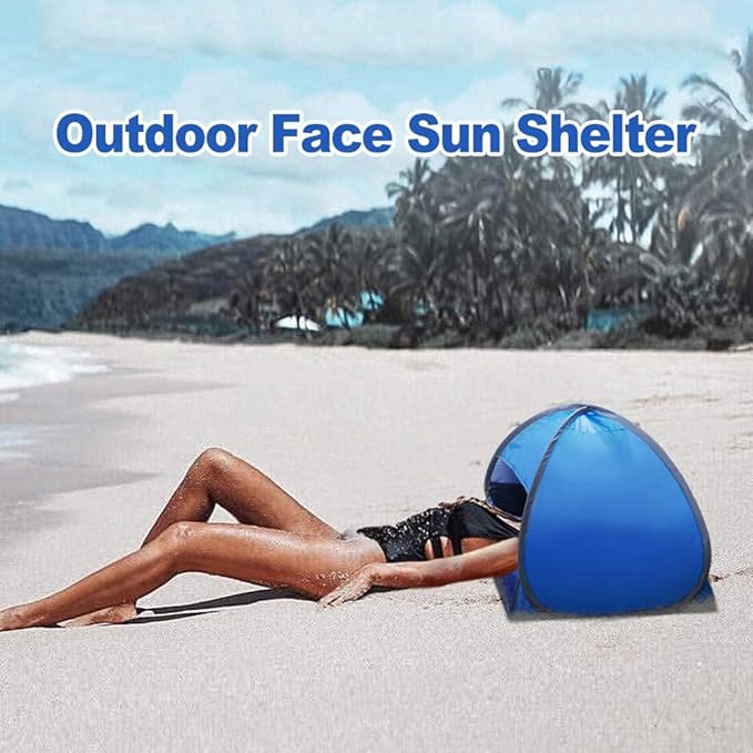 Beach Sun ShelterEasy Pop-Up Instant Beach Tent Anti-UV Mini Automatic Shade Tent Canopy for Outdoor Picnic Beach CampingL