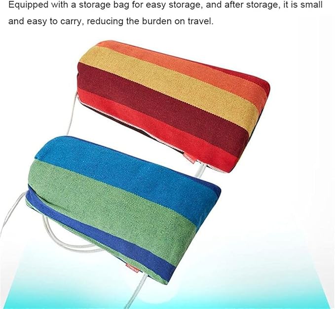 Portable Hammock Portable Thickened Camping Hammock Collapsible Canvas Hammocks with Storage Bag for Backpacking Beach (Color : White Transparent Brown)