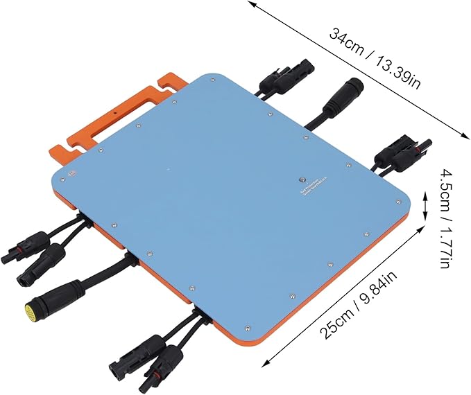 Yunseity Solar Micro Inverter 2000W Single Phase Kit WiF Control Meter Maximum Power Point Tracking Aluminum Alloy IP66 Water Proof 22V-48V MPPT (US Plug 120V)