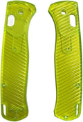 1 Pair Acrylic Scales Fits for Bugout 535 Non Slip Transparent Handle Patch DIY Accessory(Green)
